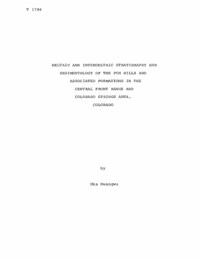 Deltaic and interdeltaic stratigraphy and sedimentology of the Fox ...